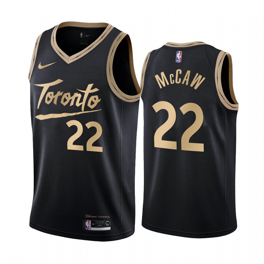 Men Toronto Raptors 22 patrick mccaw black city edition 2020 nba jersey